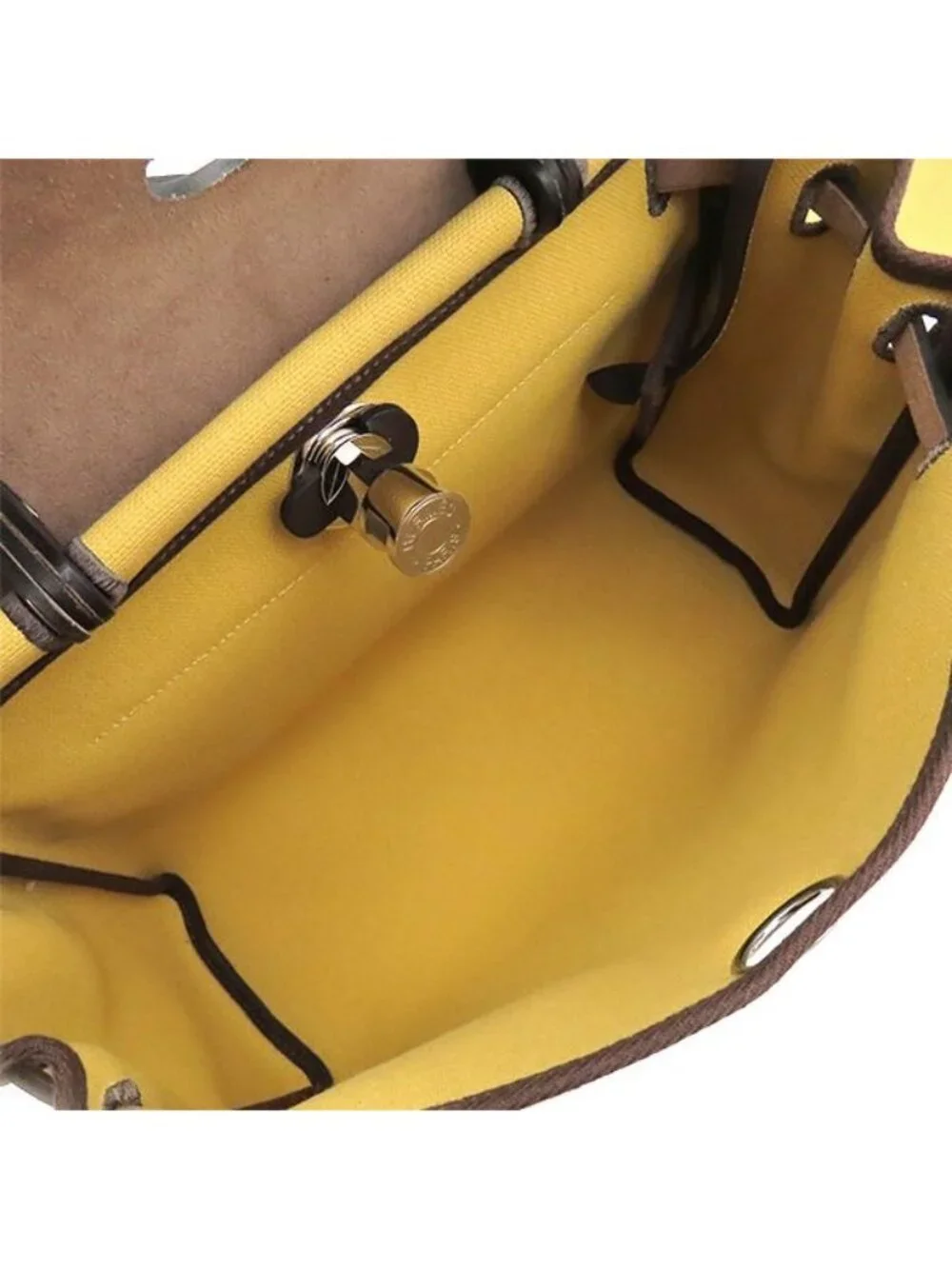 Hermes 2-Way Bag Herbag Zip PM 31 Canvas Toile Hunter Ebene Paille Silver